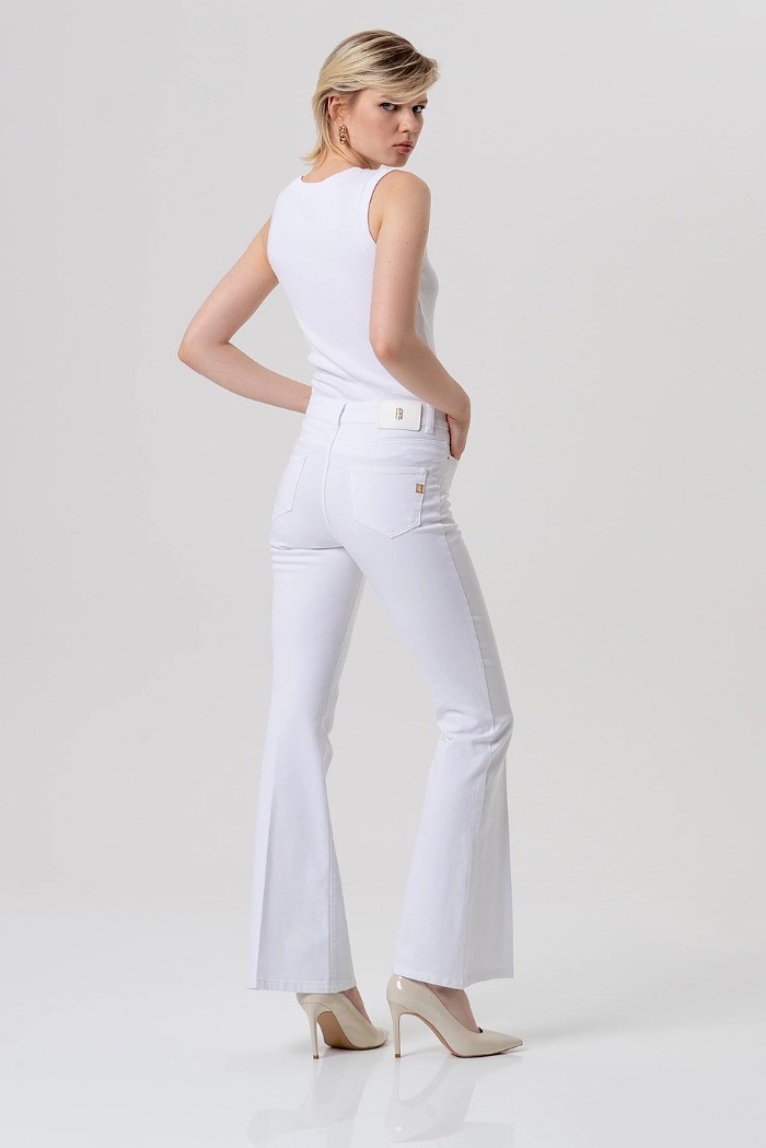 Fracomina pantalone bootcut in tessuto bull stretch fp26sva012w61501 [c4f14e93]