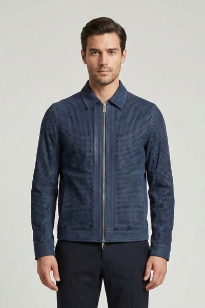 Markup overshirt traforata effetto scamosciato MK1940013 [83bacc6d]
