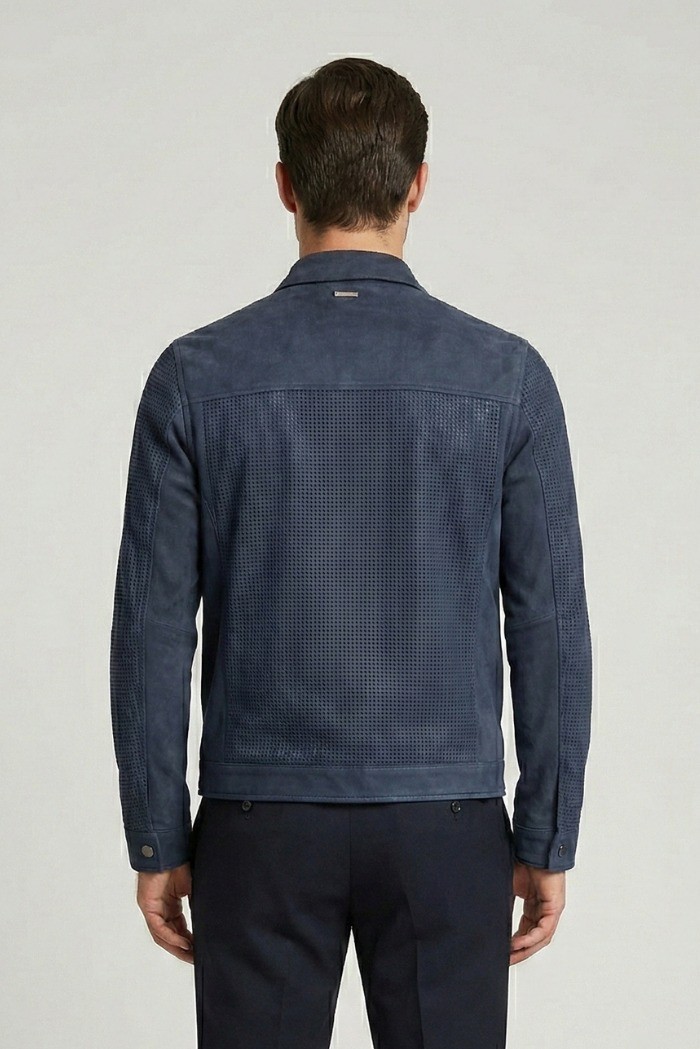 Markup overshirt traforata effetto scamosciato MK1940013 [ed814e64]