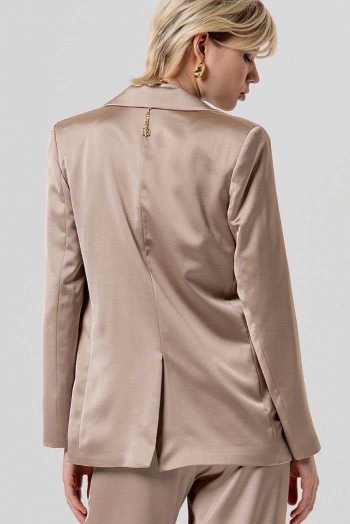 Fracomina blazer oversized monopetto in raso fq26sj3005w47001 [d676455b]