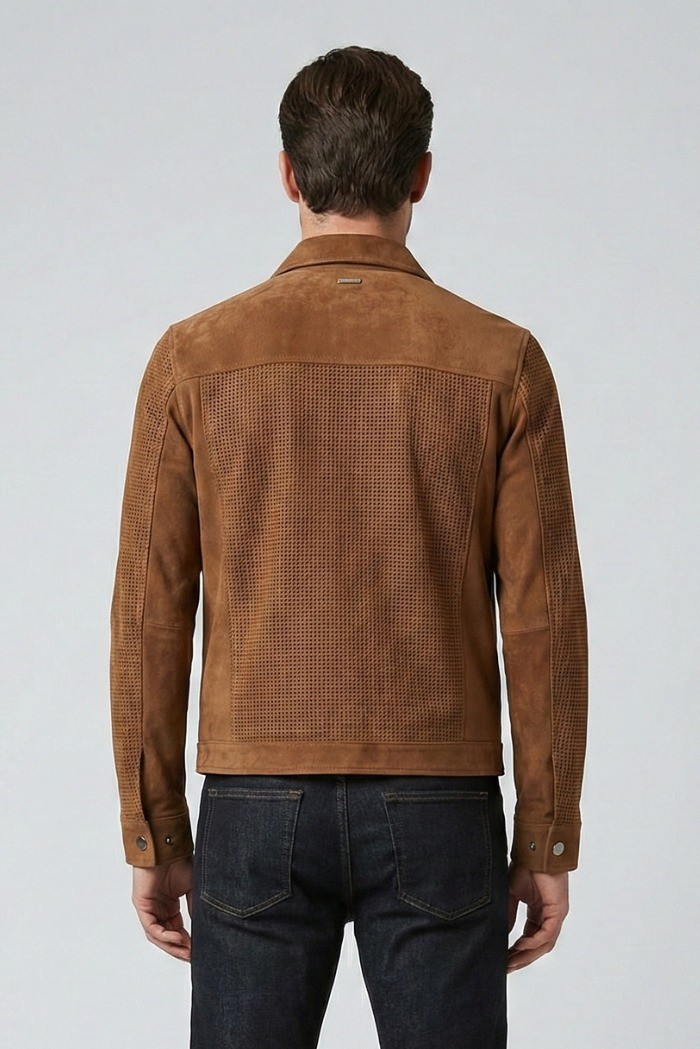 Markup overshirt traforata effetto scamosciato MK1940013 [715d4075]