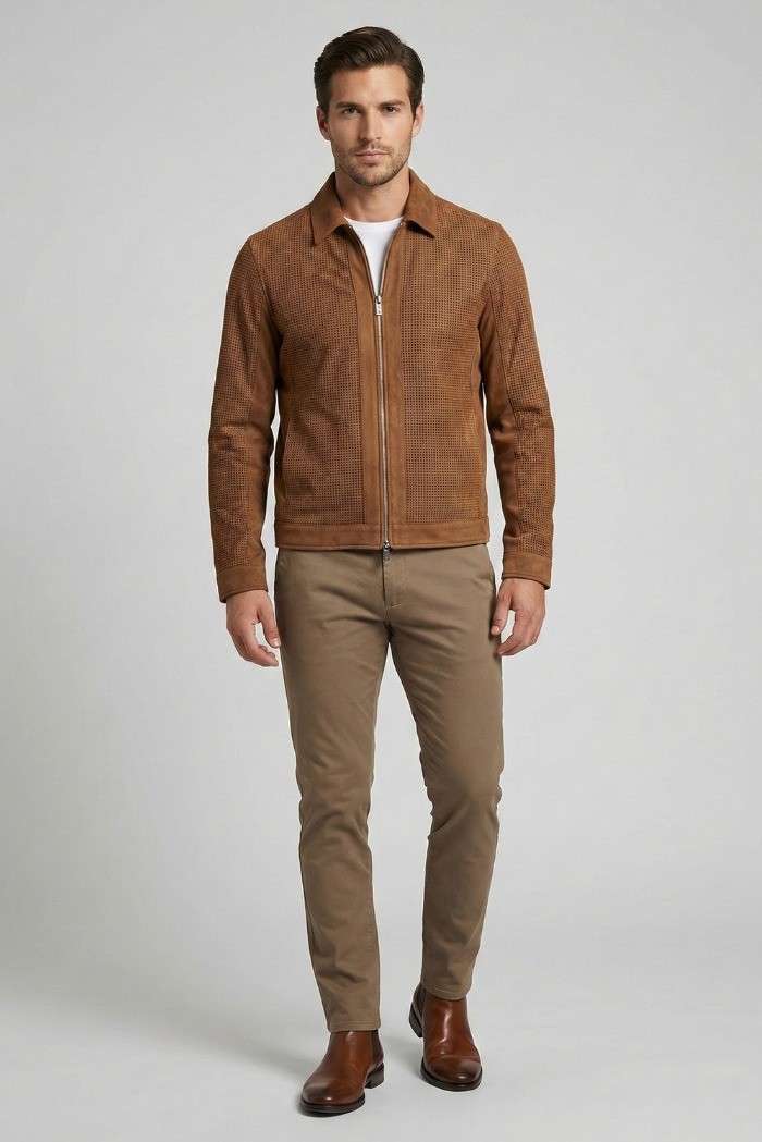 Markup overshirt traforata effetto scamosciato MK1940013 [c6408171]