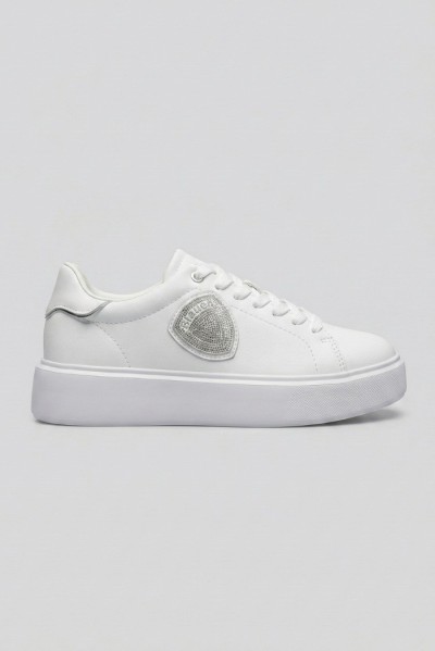 Blauer sneaker con logo strass Venus01 [023c67b3]