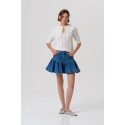 Fracomina gonna regular mini in denim con lavaggio medio fr26sg5006d40902 [402f1687]