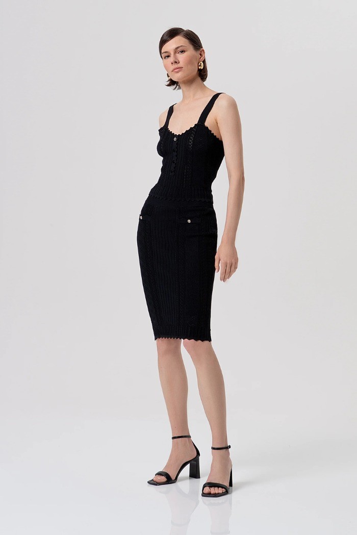 Fracomina gonna slim a tubino midi in maglia fr26sg4012k41601 [3525ba4a]