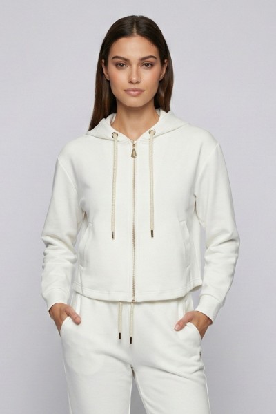 Markup felpa zip in tessuto interlock con cappuccio MW1620005 [09663317]