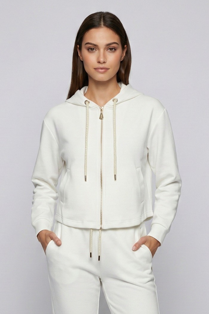 Markup felpa zip in tessuto interlock con cappuccio MW1620005 [09663317]