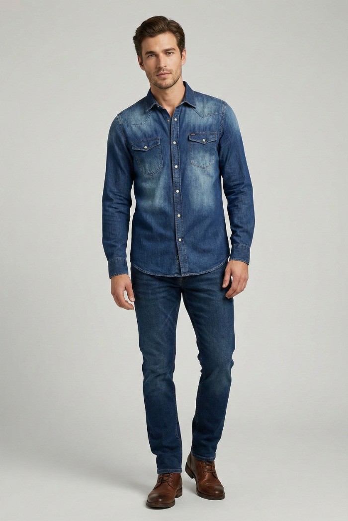 Markup camicia rodeo in denim MK1930019 [a0694949]