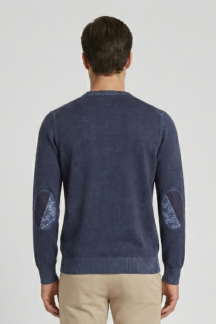 Markup maglia girocollo in cotone con inserti MK1900041 [587ce47a]