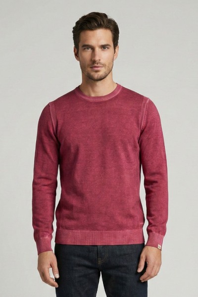Markup maglia girocollo in cotone con inserti MK1900041 — 805219040078112_2