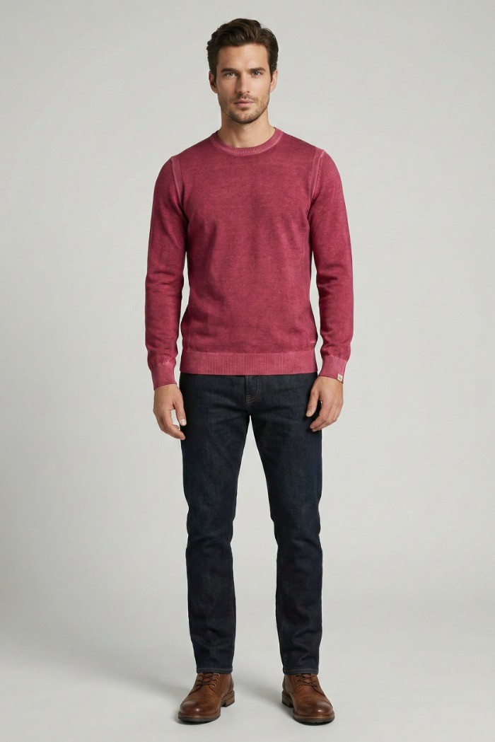 Markup maglia girocollo in cotone con inserti MK1900041 [587d37f2]