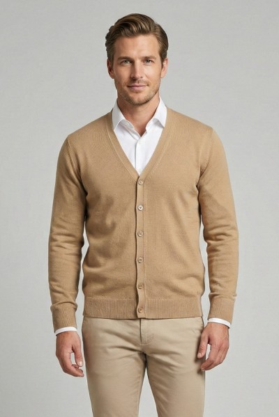 Markup cardigan scollo a V in cotone MK10003 — 805219040078118_1