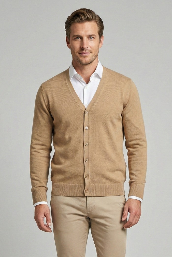 Markup cardigan scollo a V in cotone MK10003 [0ee3aa97]