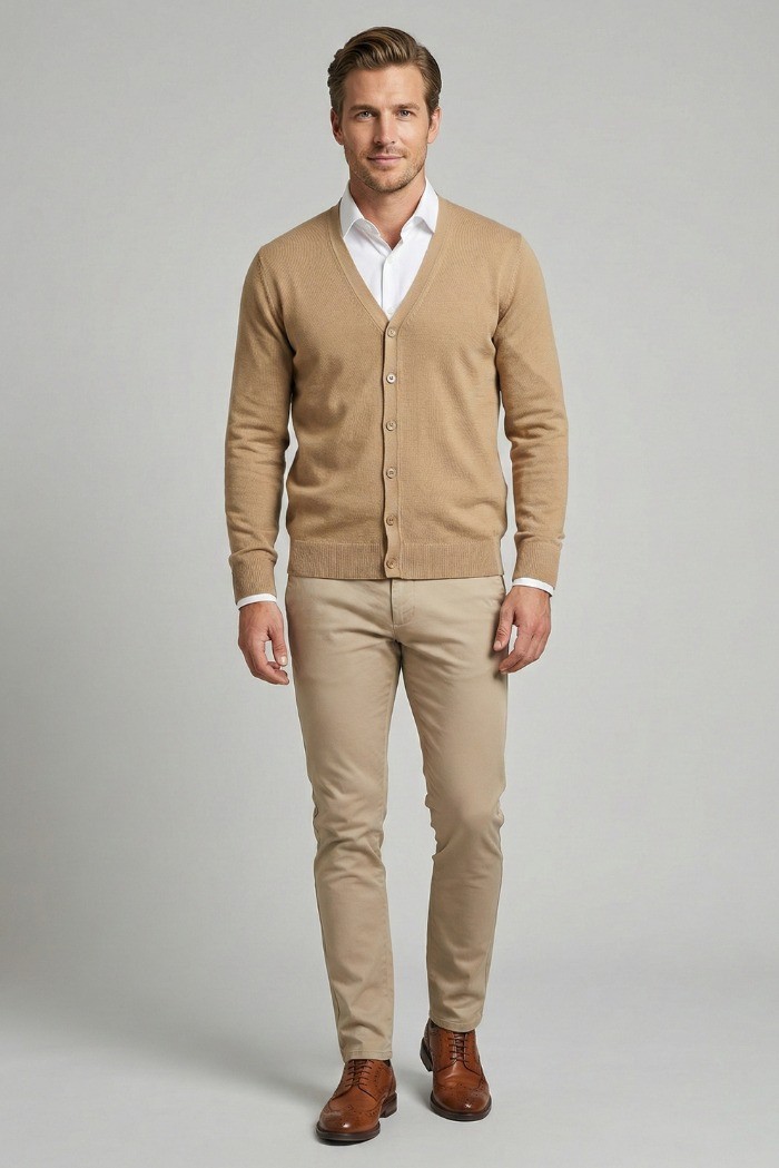 Markup cardigan scollo a V in cotone MK10003 [60d8289e]