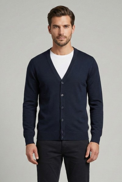 Markup cardigan scollo a V in cotone MK10003 — 805219040078118_2