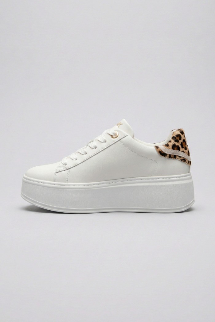 4US Paciotti sneaker con inserto leopardato 4BX161 [a8e74a32]