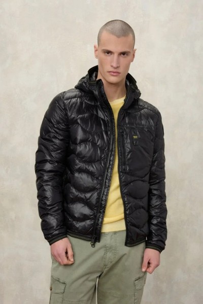 Blauer piumino ad onde con cappuccio Wave 26sbluc03177-006719 [459f0a3c]