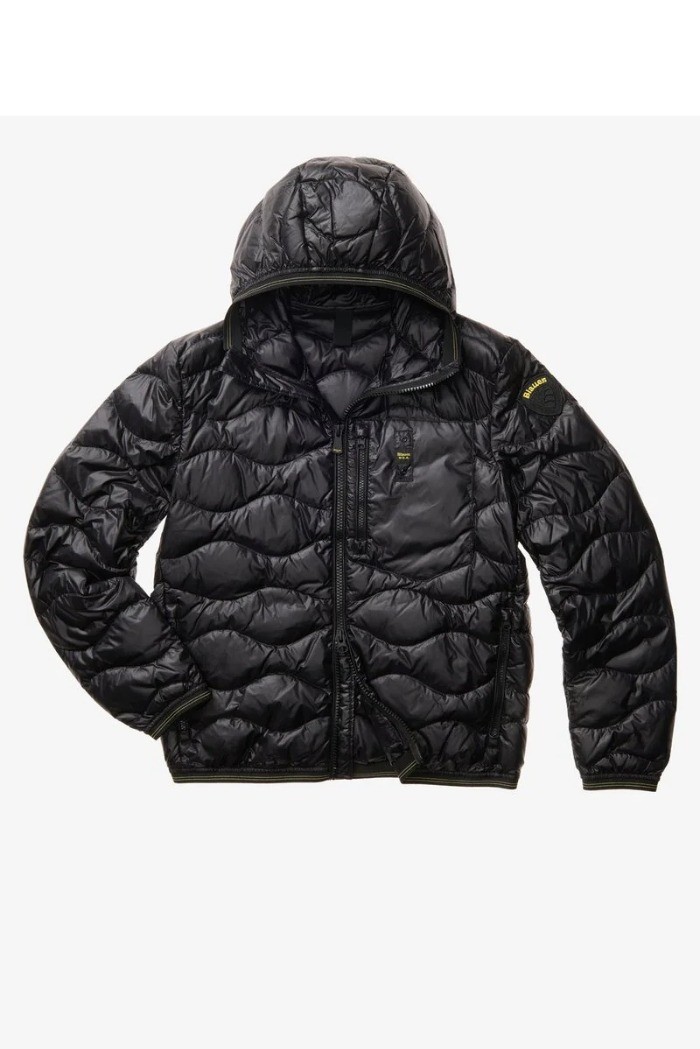 Blauer piumino ad onde con cappuccio Wave 26sbluc03177-006719 [2ef4cf2b]