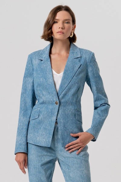 Fracomina blazer regular monopetto con strass fr26sj2007d47301 — 805219040077947_1