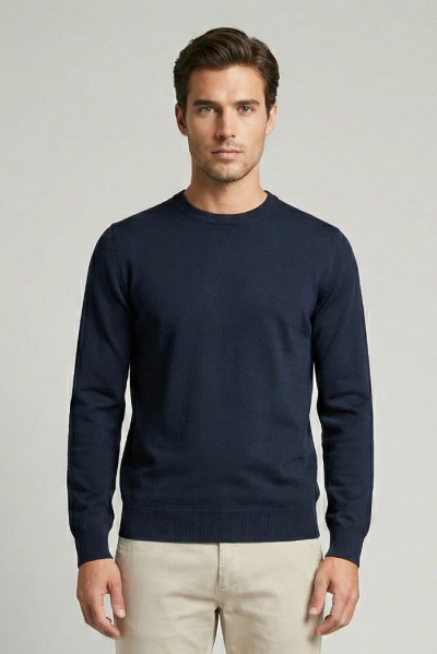Markup maglia girocollo in cotone MK10001 — 805219040078114_1