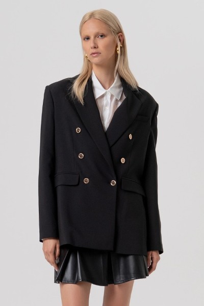 Fracomina blazer doppiopetto oversize con bottoni dorati fr26sj3001w42901 [b45031e9]