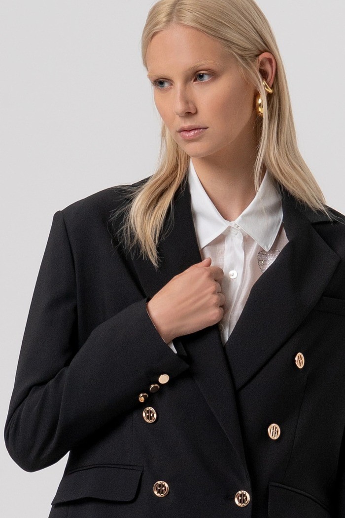 Fracomina blazer doppiopetto oversize con bottoni dorati fr26sj3001w42901 [6d7672e4]
