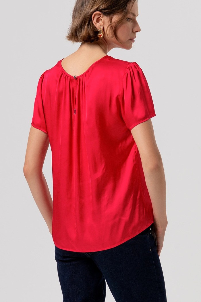 Fracomina top regular in raso fr26st1032w58401 [a1e7d308]