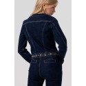 Fracomina giacca slim in denim con lavaggio raw fr26sj4008d46493 [ce4f11d3]