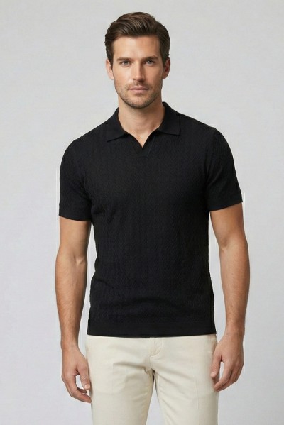 Markup polo derby in tessuto texturizzato MK1910080 [e81238f3]