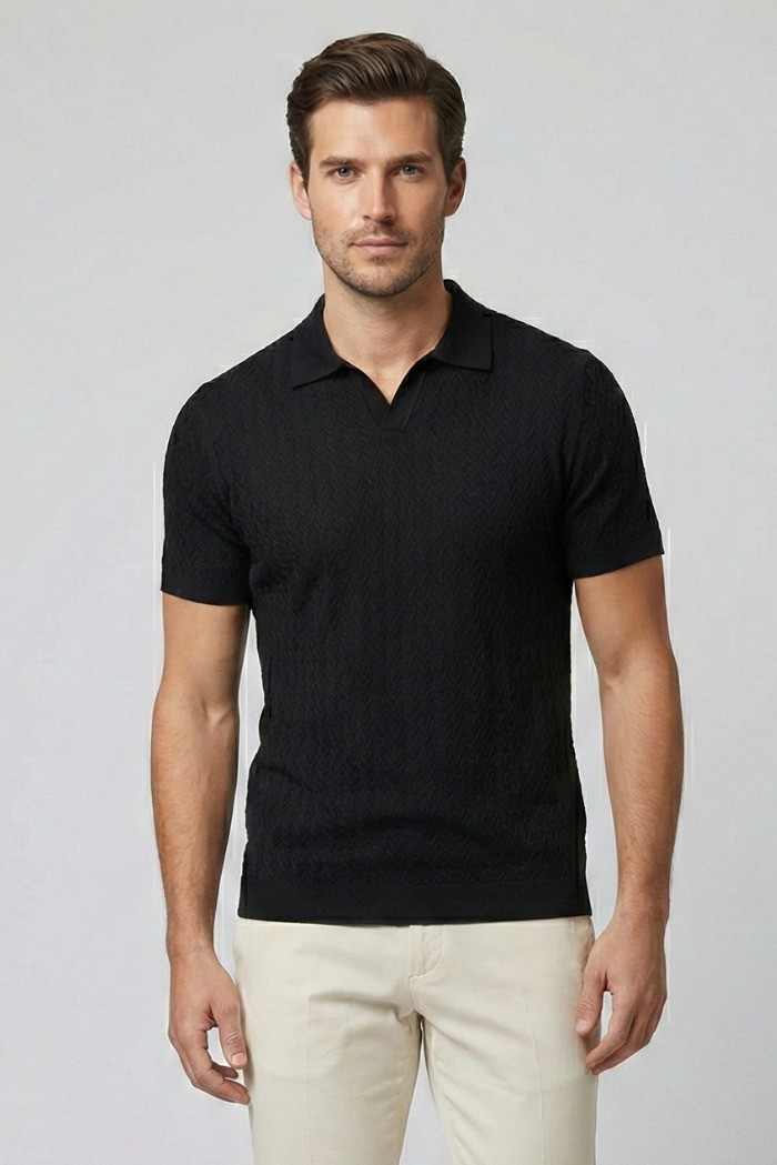 Markup polo derby in tessuto texturizzato MK1910080 [e81238f3]