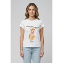 Markup t-shirt in cotone con stampa e strass MW1610023 [26cc7503]