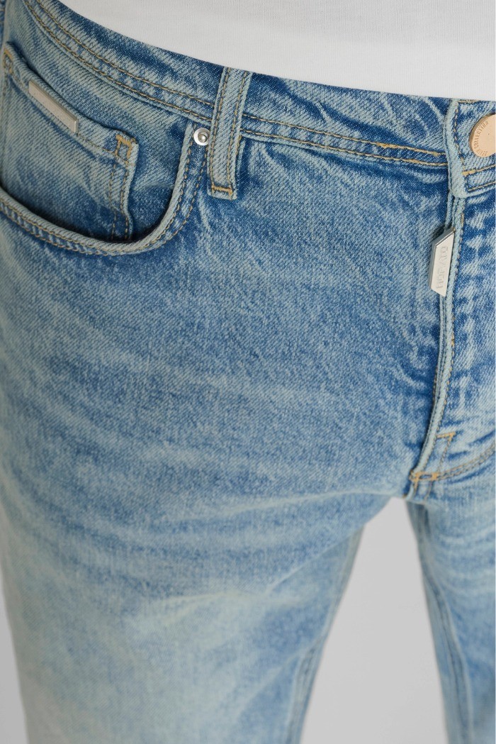 Antony Morato jeans slim cropped fit in denim chiaro Jimi mmdt00299-fa750624-w02233 [3a192e58]