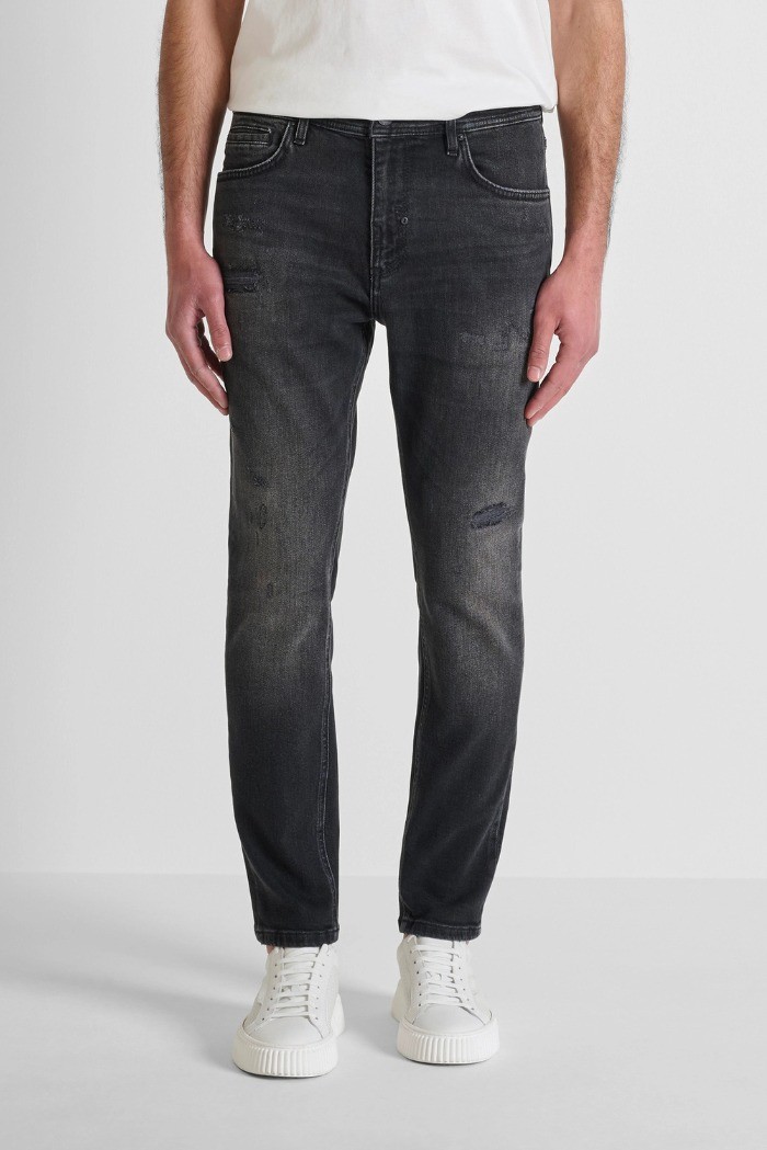 Antony Morato jeans skinny cropped fit in denim nero Karl mmdt00272-fa750643-w02243 [6e64e004]