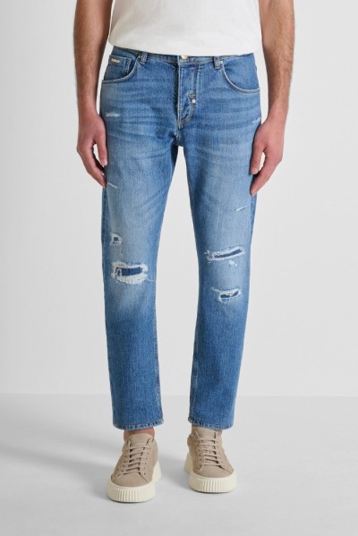 Antony Morato jeans slim fit alla caviglia in denim authentic blue Argon mmdt00264-fa750398-w02230 — 805219040078201_1