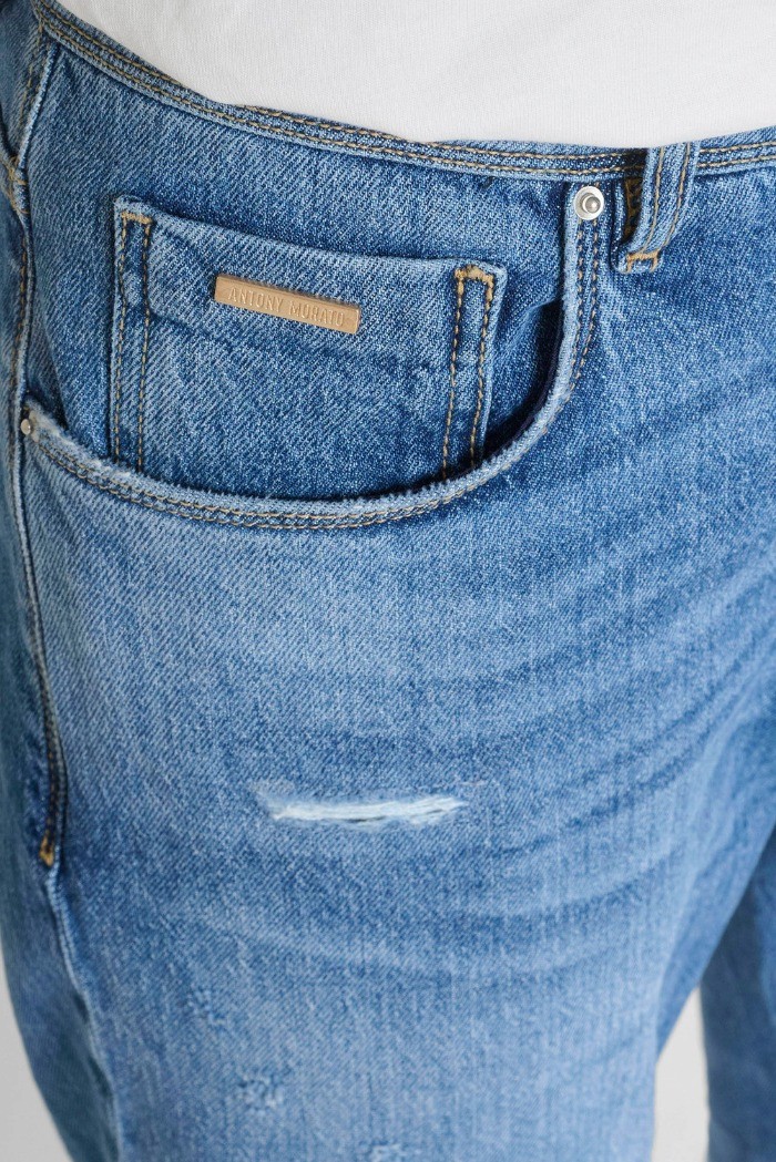 Antony Morato jeans slim fit alla caviglia in denim authentic blue Argon mmdt00264-fa750398-w02230 [2a36de02]