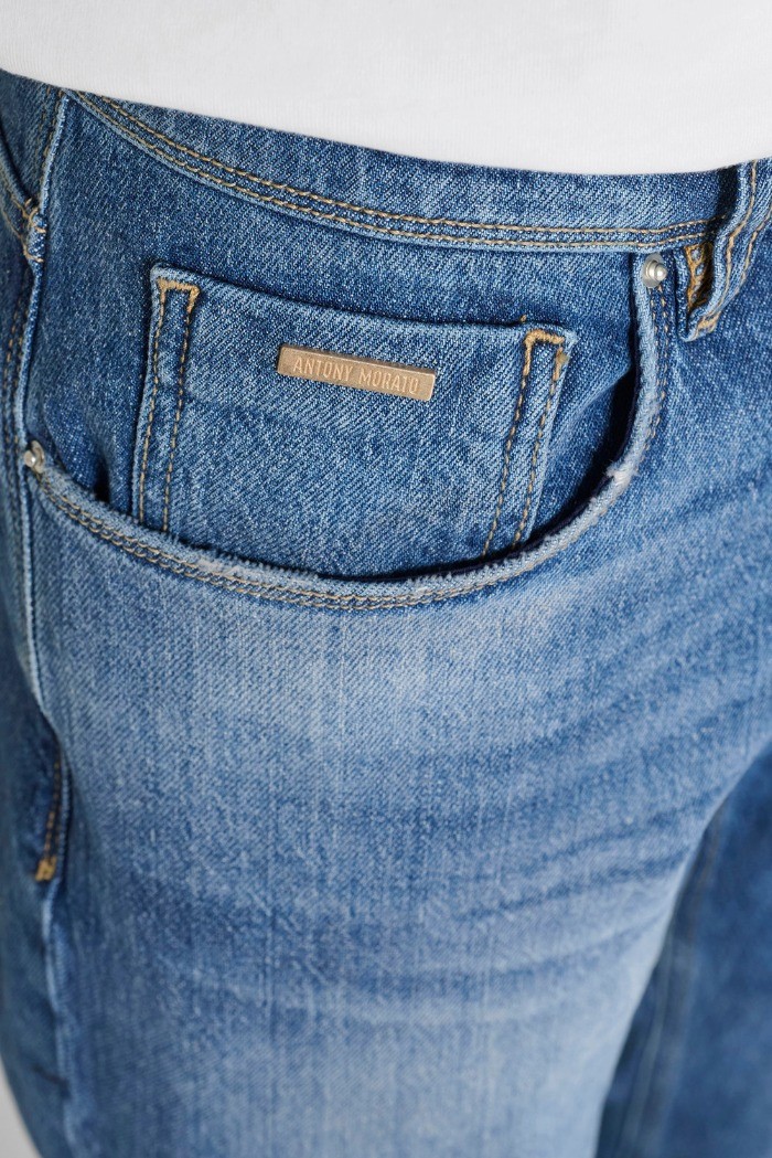 Antony Morato jeans slim fit alla caviglia in authentic blue Argon mmdt00264-fa750398-w02228 [432b120b]
