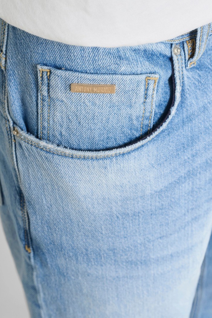 Antony Morato jeans slim fit alla caviglia in denim chiaro Argon mmdt00264-fa750398-w02229 [523bf619]