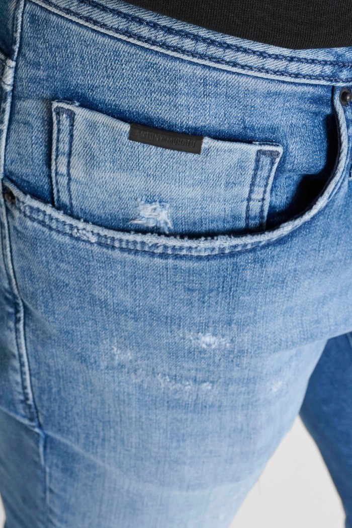 Antony Morato jeans tapered fit in denim titan blue sfumato Ozzy mmdt00241-fa750611-w02108 [3b263a10]