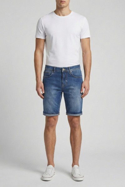 Antony Morato bermuda skinny fit in blue denim Randy mmds00081-fa750560-w02261 — 805219040078211_1
