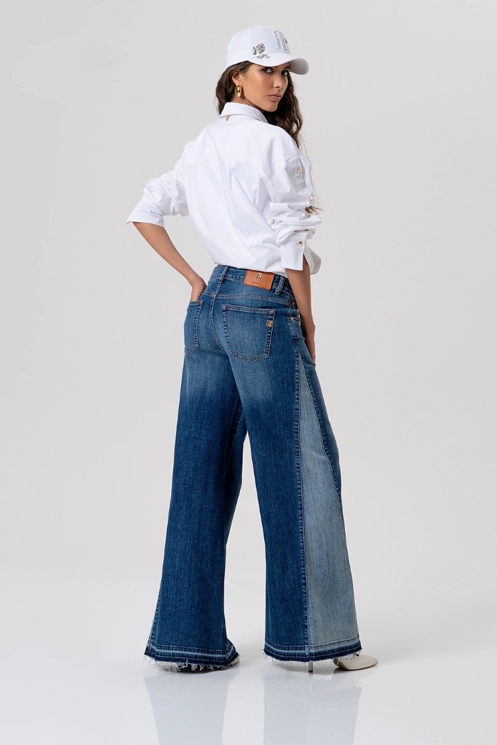 Fracomina jeans flare in denim con lavaggio medio fp26sv3011d401w7 [bd1bda82]