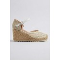 Gold & Gold sandalo con zeppa in yuta gh112 [e75c1690]