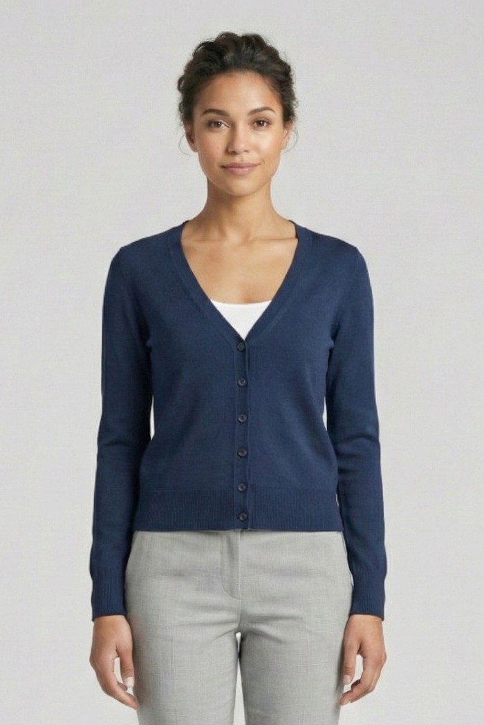 Markup cardigan scollo a V in misto viscosa MW10003 [d4b7b051]