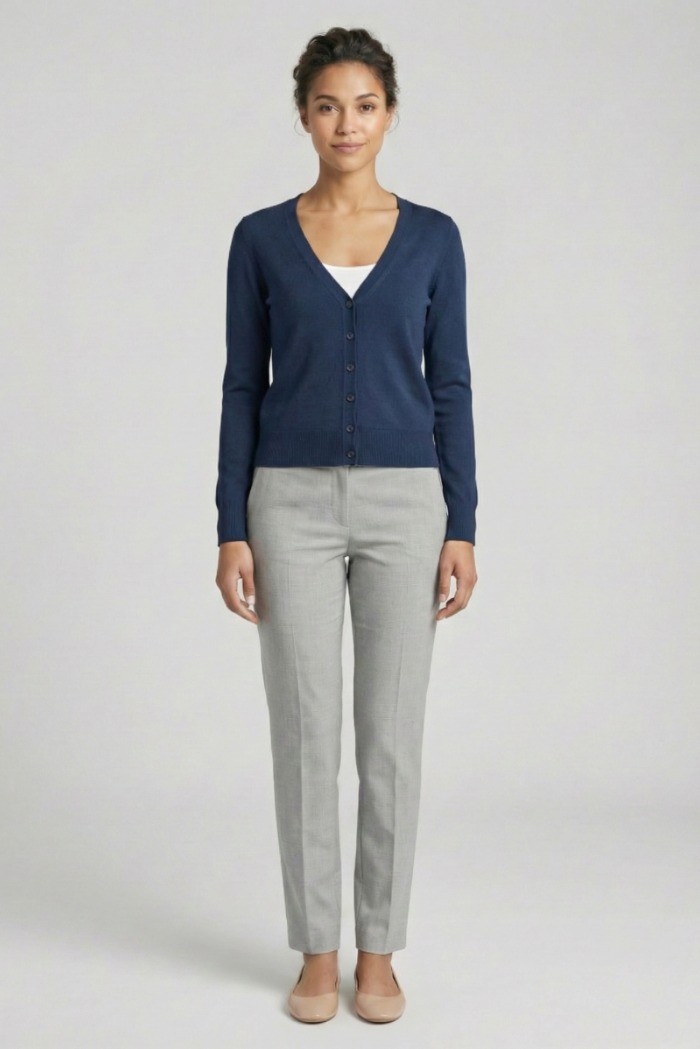 Markup cardigan scollo a V in misto viscosa MW10003 [ba8c3258]