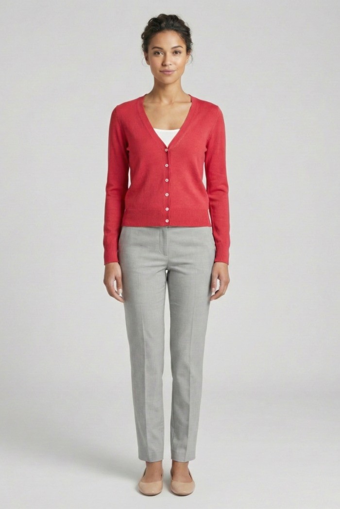 Markup cardigan scollo a V in misto viscosa MW10003 [90544fad]