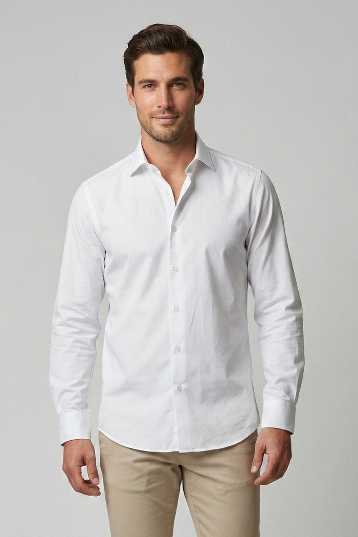 Markup camicia in popeline di cotone MK13001 [28bb43b5]