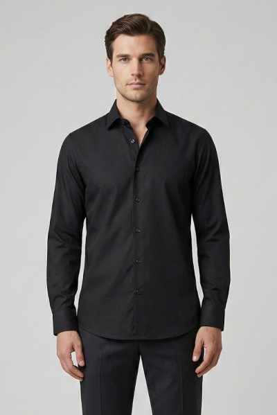 Markup camicia in popeline di cotone MK13001 — 805219040078134_1