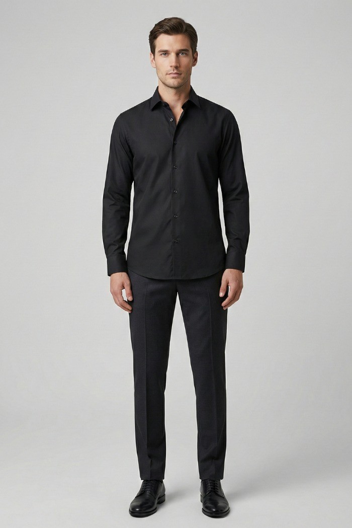 Markup camicia in popeline di cotone MK13001 [6d827930]