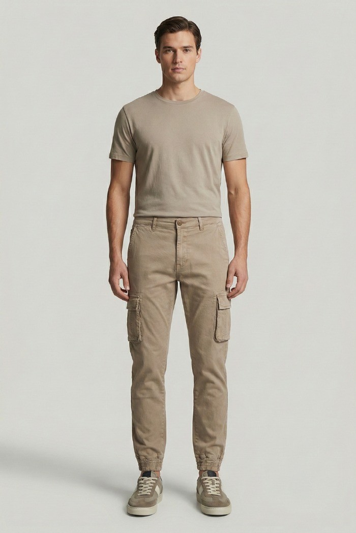 Squad2 pantalone cargo in cotone stretch Argentati226001 [3200d86f]