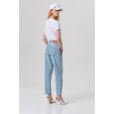 Fracomina jeans carrot mom fit in denim con lavaggio chiaro fp26svd005d47103 [ad342ad8]