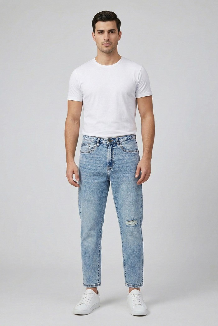 Urban Ring jeans cropped fit in denim di cotone stretch UR1150007 [6b7fd62f]